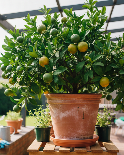 Calamansi tree in container 