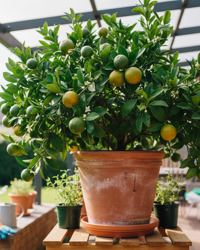 Calamansi tree in container 