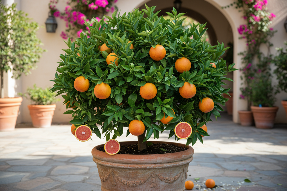 Cara Cara red naval tree in containers 