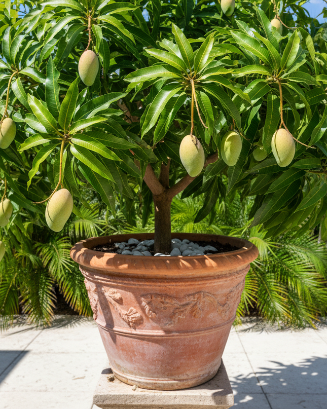 ‘Lemon Meringue’ Mango Tree In container 