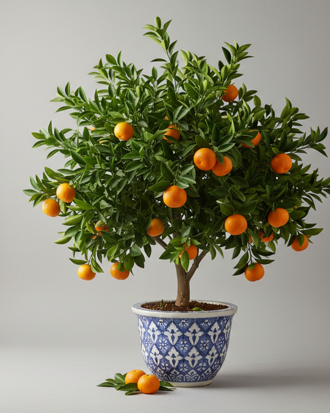 Seedless Kishu Satsuma Tree In container