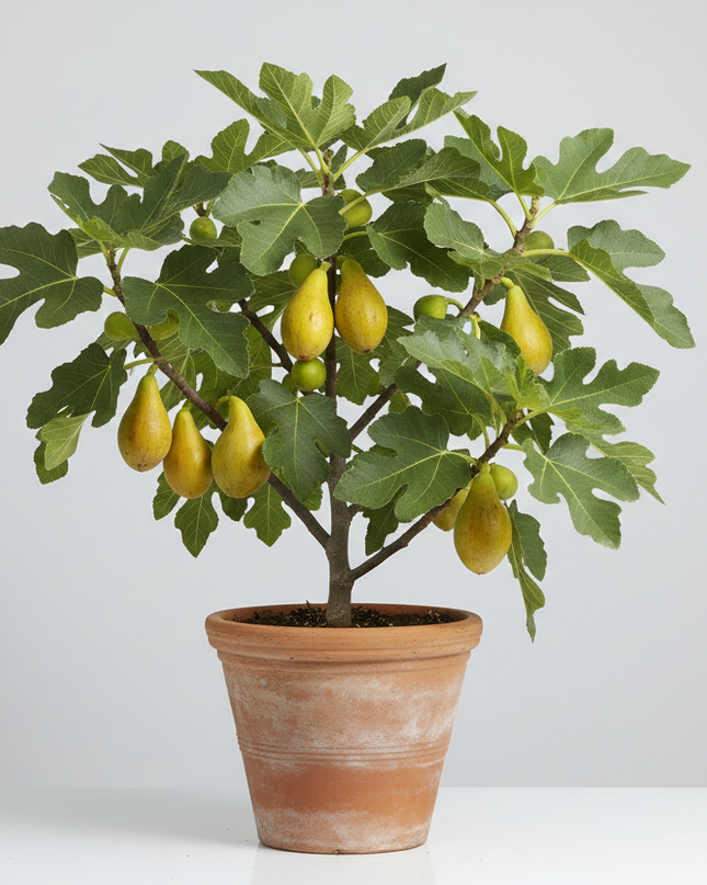 Yellow Long Neck Fig Tree In container 